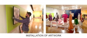 installation of artwork