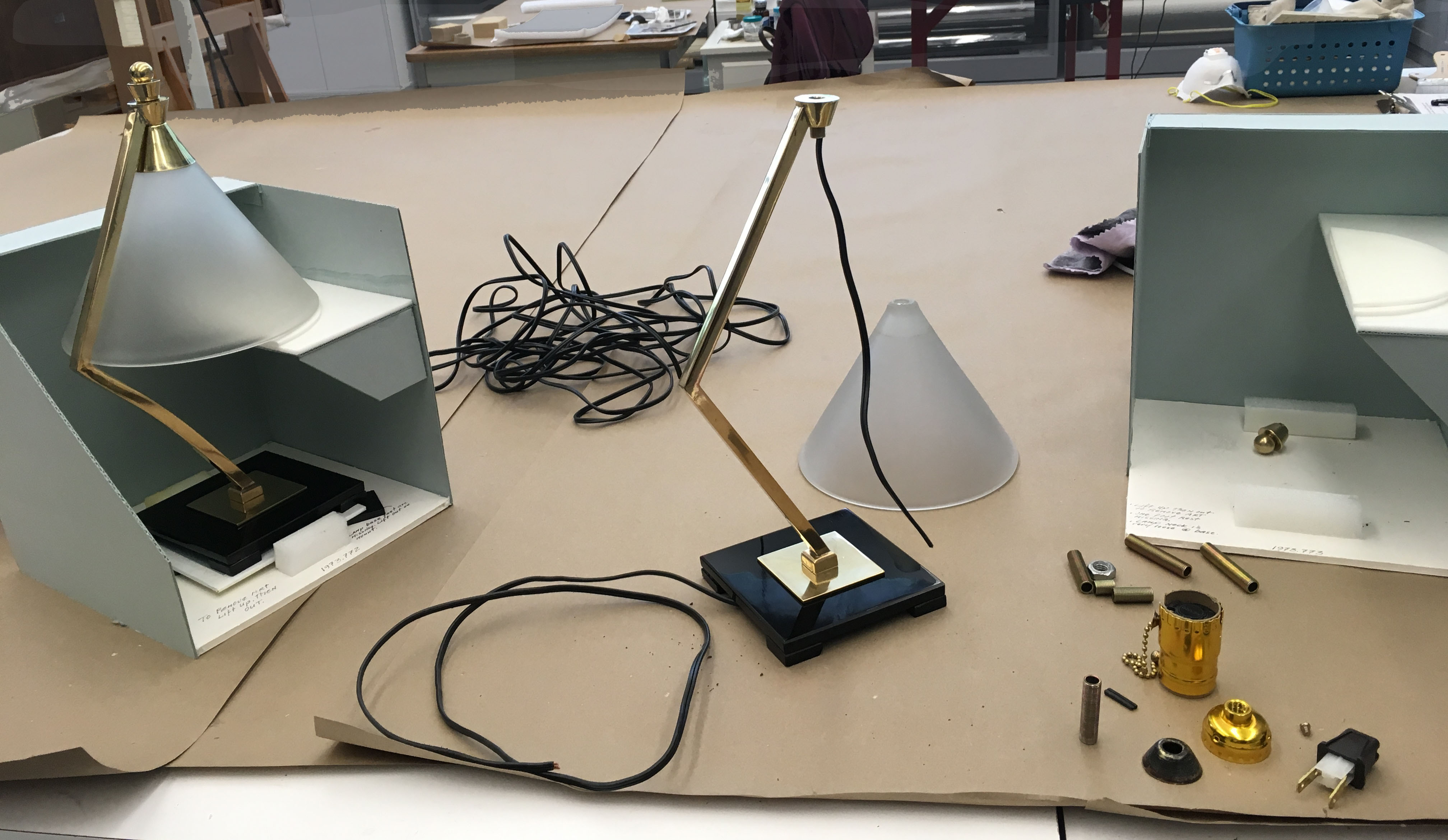 lamp under construction