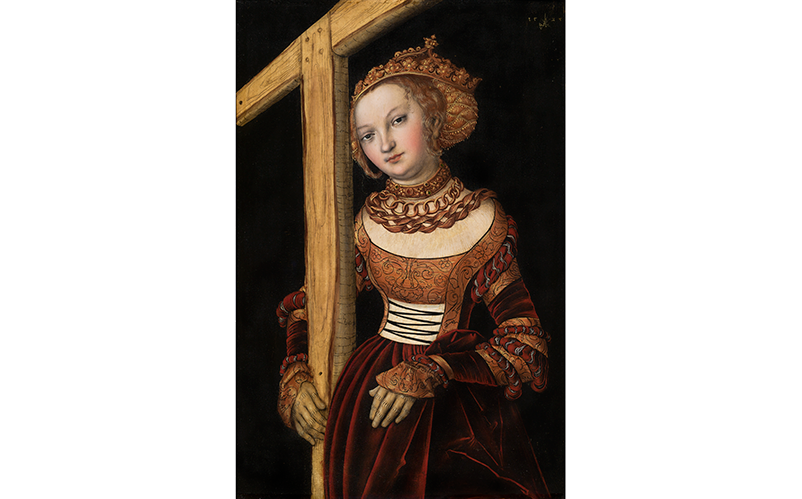 Lucas Cranach, the Elder (German, 1472–1553), Saint Helena with the Cross, 1525, oil on panel, Cincinnati Art Museum, Bequest of Mary M. Emery, 1927.387.