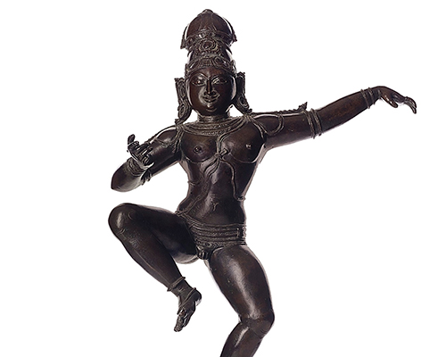 The Boy Krishna Dancing, circa 1500–1600, southern India, bronze, Lent by a New York collector