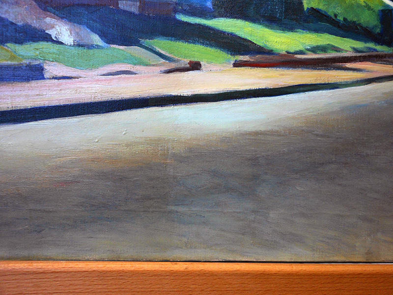 Edward Hopper (American, 1882–1967), Sunset on Prospect Street (Gloucester, Massachusetts), 1934, oil on canvas, The Edwin and Virginia Irwin Memorial, 1959.49