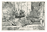 Rembrandt Harmensz. van Rijn (Dutch, b.1606, d.1669); The Virgin and Child with a Cat and Snake