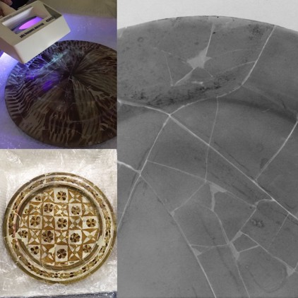ceramic plate pieced together
