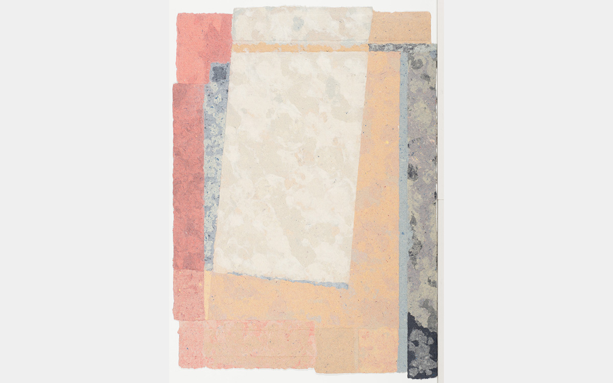 abstract composition with pastel-colored boxes overlaid upon one another