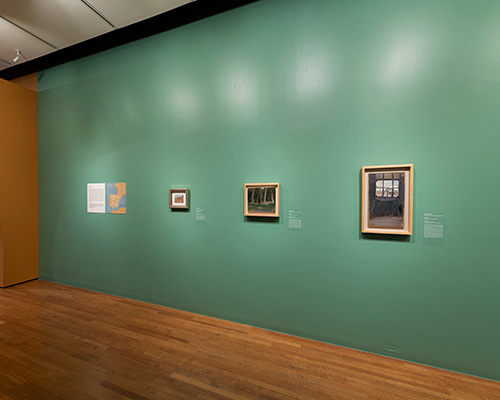 Pablo Picasso (Spanish, active in France, 1881–1973), Interior, Barcelona, January–March 1900, oil on canvas, Museu Picasso, Barcelona, Gift of Pablo Picasso, 1970, MPB 110.062 © 2023 Estate of Pablo Picasso / Artists Rights Society, (ARS), New York, Courtesy American Federation of Arts