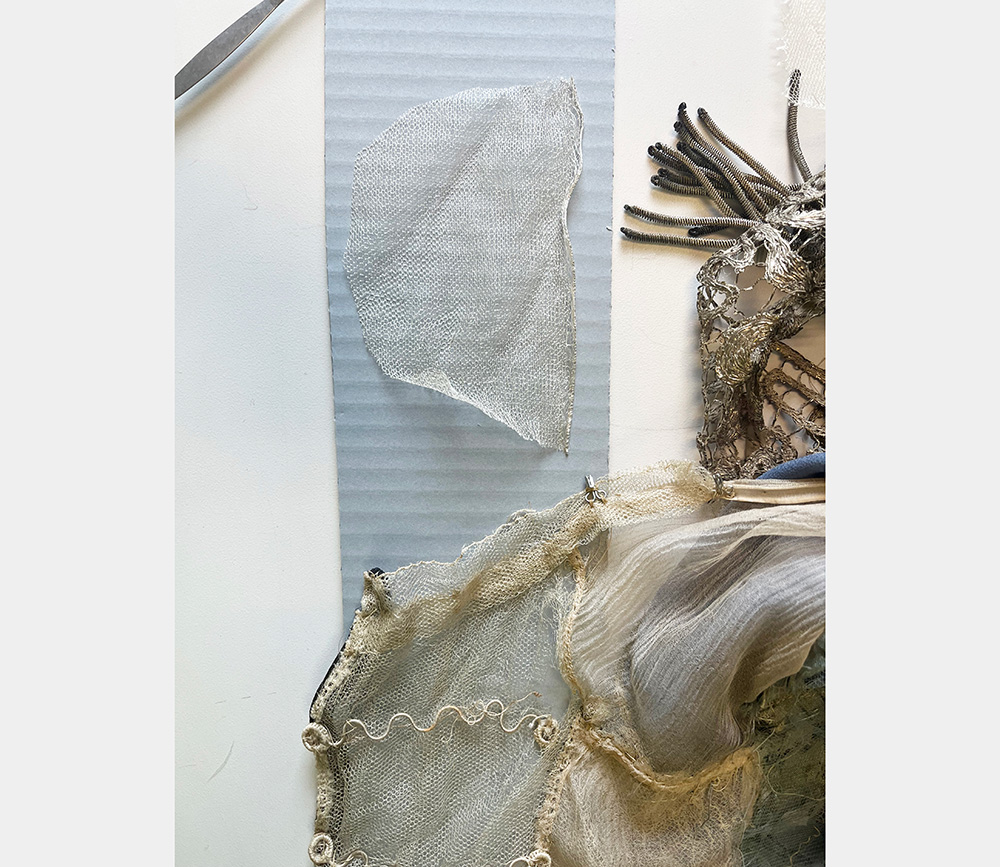 A scrap of lacey fabric