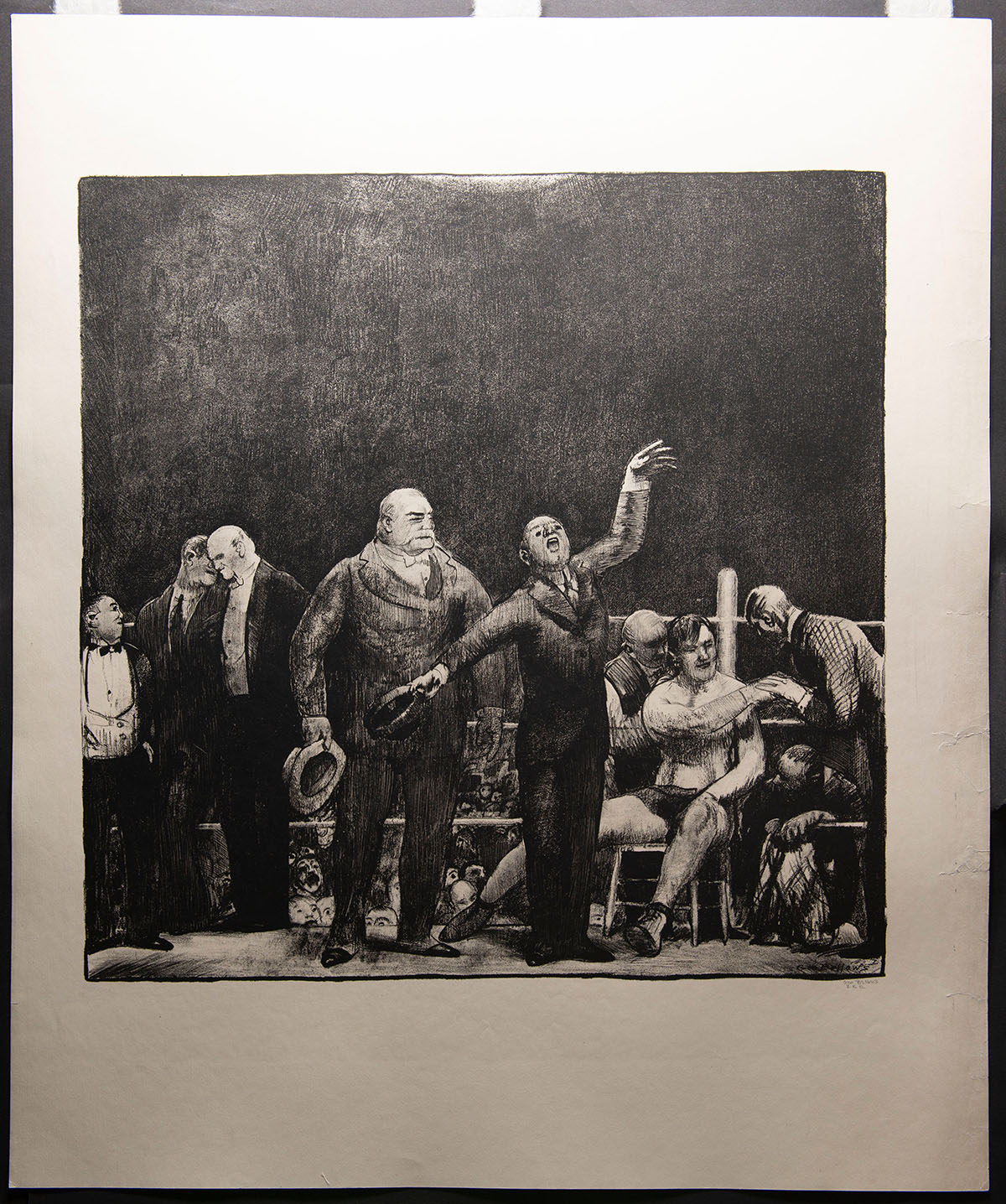 The print under angled light. The wrinkles and tears are not visible